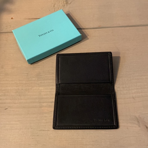 Tiffany & Co. Black Leather Card Holder - Picture 3 of 6